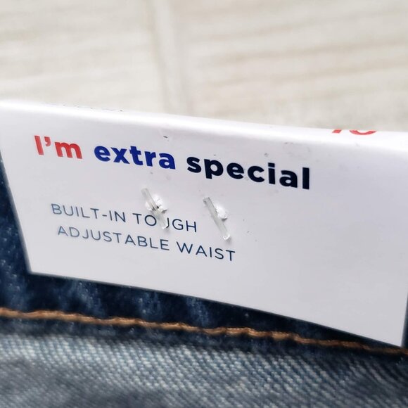 NWT Old Navy High-Waisted Slouchy Straight Jeans for Girls Blue Sz 10 - Picture 7 of 9